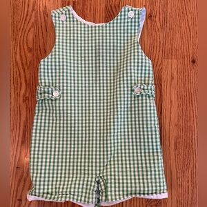 Little English Green Seersucker Gingham Jon Jon